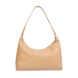 Brown Textured Tote Bag with Tassel Accent