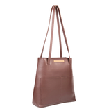 Brown Classic Tote Bag with Zip Closure
