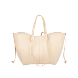 Off White Carryall Tote Bag with Dual Handles & Shoulder Straps